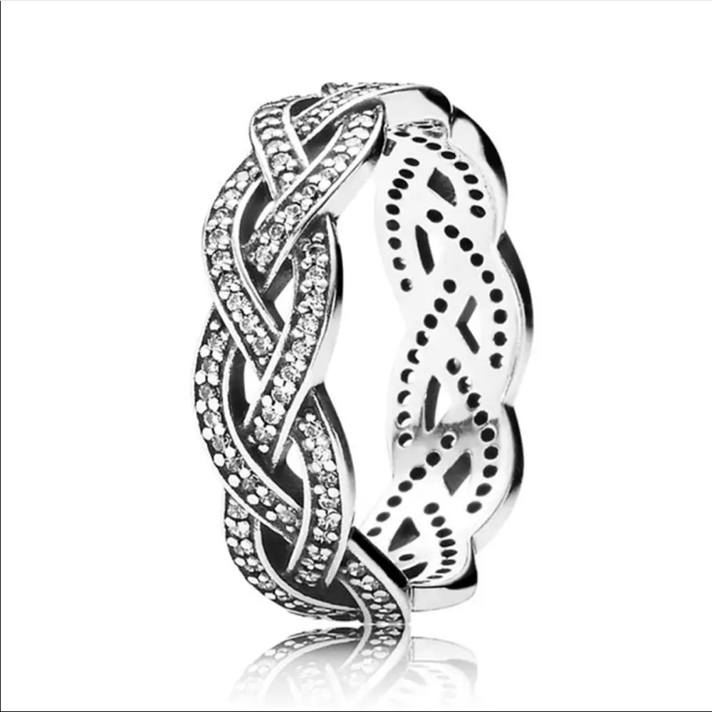 Stunning pave Braided Ring - Picture 6 of 7